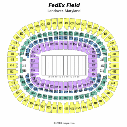 Redskins Field Seating Chart