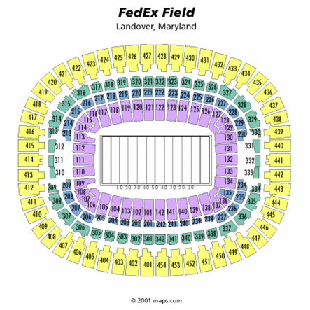 Redskins Stadium Chart